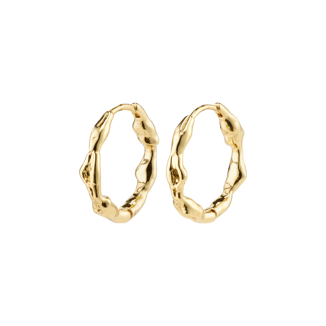 Zion Recycled Organic Shaped Hoops Gold Pilgrim