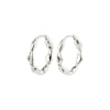 Zion Recycled Organic Shaped Hoops Silver Pilgrim