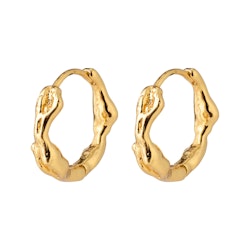 Zion Recycled Small Huggie Hoop Earrings Gold Pilgrim