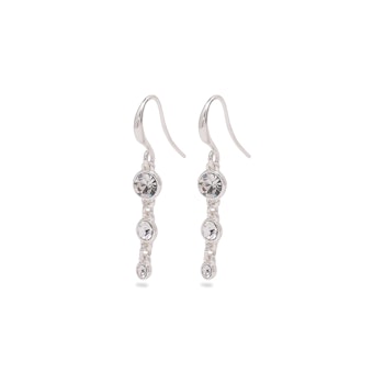 Lucia Recycled Crystal Earrings Silver Pilgrim