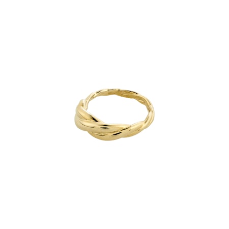 Jonna Recycled Twirl Deco Ring Gold Pilgrim