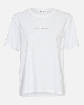 Terina Organic Small Logo Tee White/Alumin MSCH