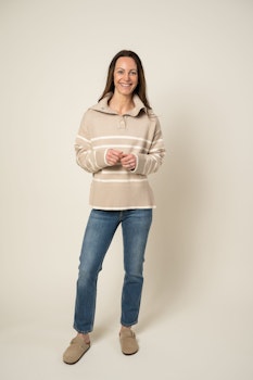 Utta Knit T-Neck Crockery Second Female