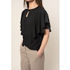 Frill Sleeve Top Black Filippa K