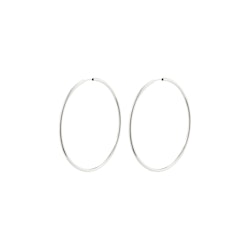 April Recycled Large Hoop Earrings Silver Pilgrim