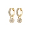 Edtli Crystal Hoop Earrings Gold Pilgrim