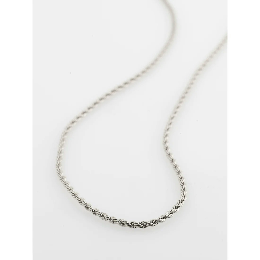 Pam Recycled Robe Chain Necklace Silver Pilgrim