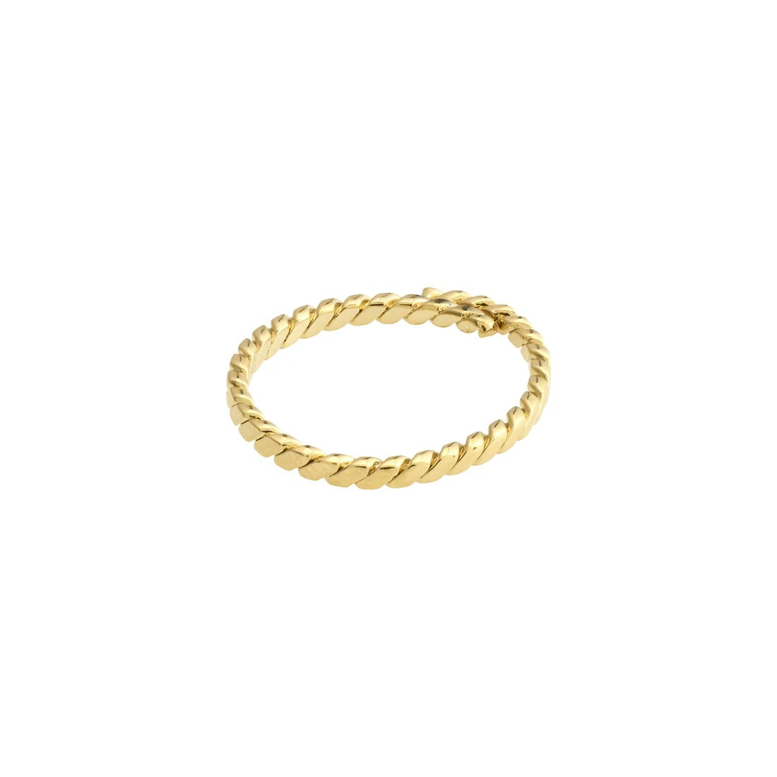 Lulu Recycled Twisted Stack Ring Gold Pilgrim