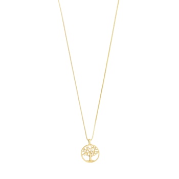 Iben Recycled Tree-of-life Necklace Gold Pilgrim
