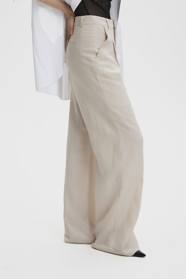 Paula Linen Wide Pants Ancient Scroll Gestuz