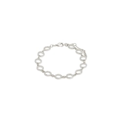 Rogue Recycled Crystal Halo Bracelet Silver Pilgrim