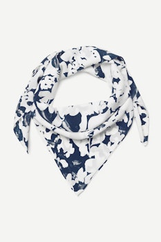 Hailan Scarf Aop Flora Blue Samsoe Samsoe