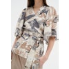 ElitaIW Wrap Top Graffiti Wall Grey InWear