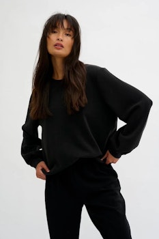 The Sweat Blouse Black My Essential Wardrobe