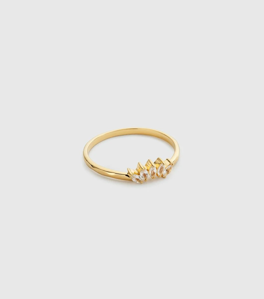 Theodora Ring Gold White Syster P