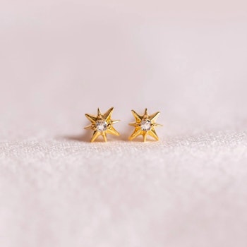 North Star Stud Earrings Gold Syster P