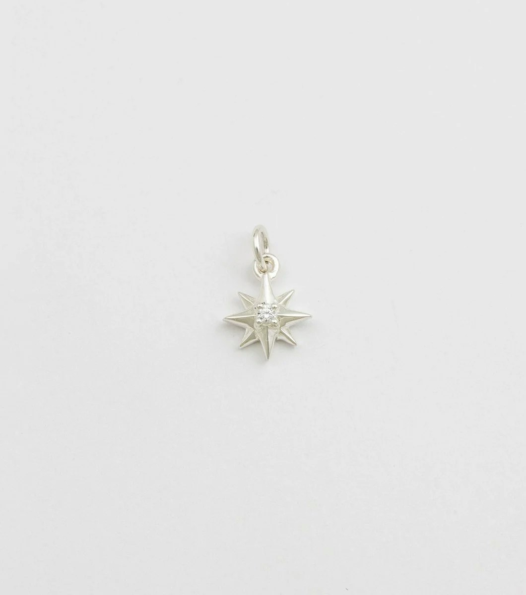 Beloved Pendant Silver Compass Star Syster P