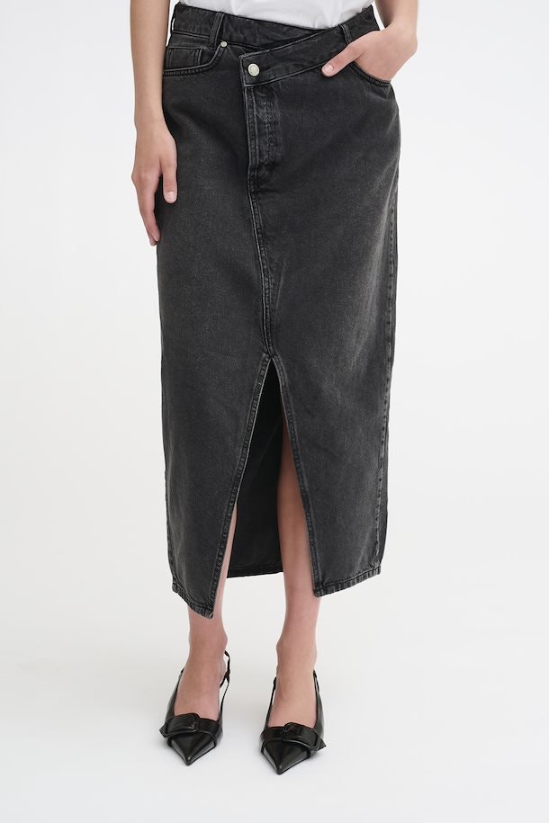 Louis Wrap Skirt Black Wash My Essential Wardrobe