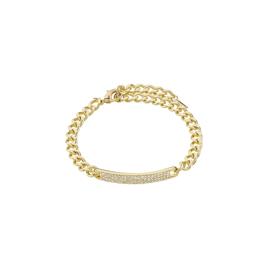 Heat Recycled Crystal Chain Bracelet Gold Pilgrim
