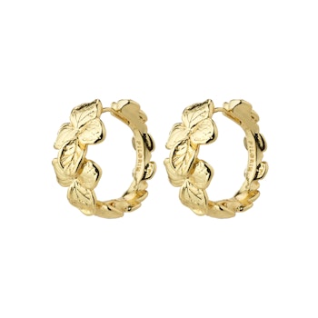 Echo Recycled Hoop Earrings Gold Pilgrim