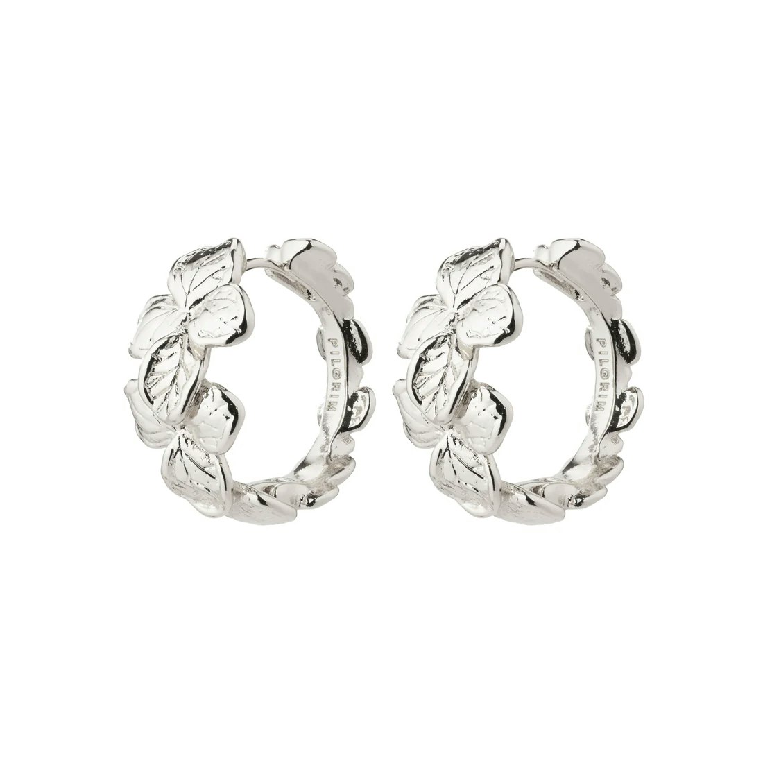 Echo Recycled Hoop Earrings Silver Pilgrim