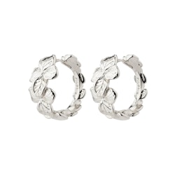 Echo Recycled Hoop Earrings Silver Pilgrim