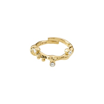 Iwona Recycled Crystal Ring Gold