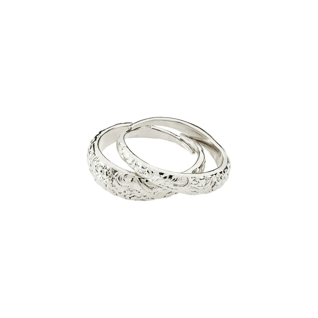 Izolda Recycled Rings 2-in-1 set Silver Pilgrim