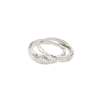 Izolda Recycled Rings 2-in-1 set Silver Pilgrim