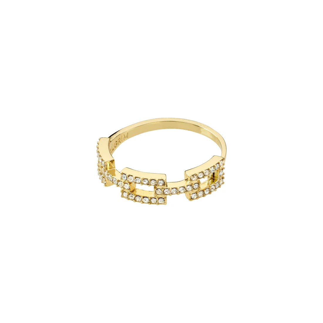 Coby Recycled Crystal Ring Gold Pilgrim