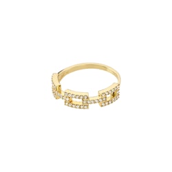 Coby Recycled Crystal Ring Gold Pilgrim