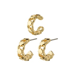 Desiree Recycled Hoop & Cuff Earrings Gold Pilgrim