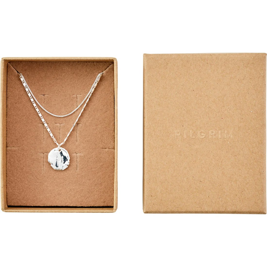 MSF Recycled Coin Necklace 2-in-1 set Silver Pilgrim