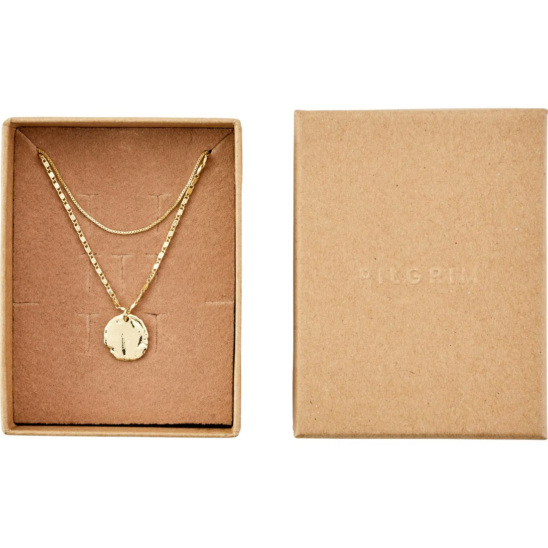 MSF Recycled Coin Necklace 2-in-1 set Gold Pilgrim