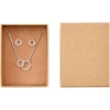 Viviane Recycled Giftset Necklace & Earstuds Silver Pilgrim