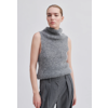 Kinne Knit Vest Dark Grey Mel Second Female