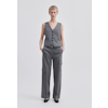 Holsye Cargo Trousers Grey Melange Second Female