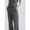 Holsye Cargo Trousers Grey Melange Second Female