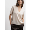 Yoli V-neck Blouse Cream Ahlvar Gallery