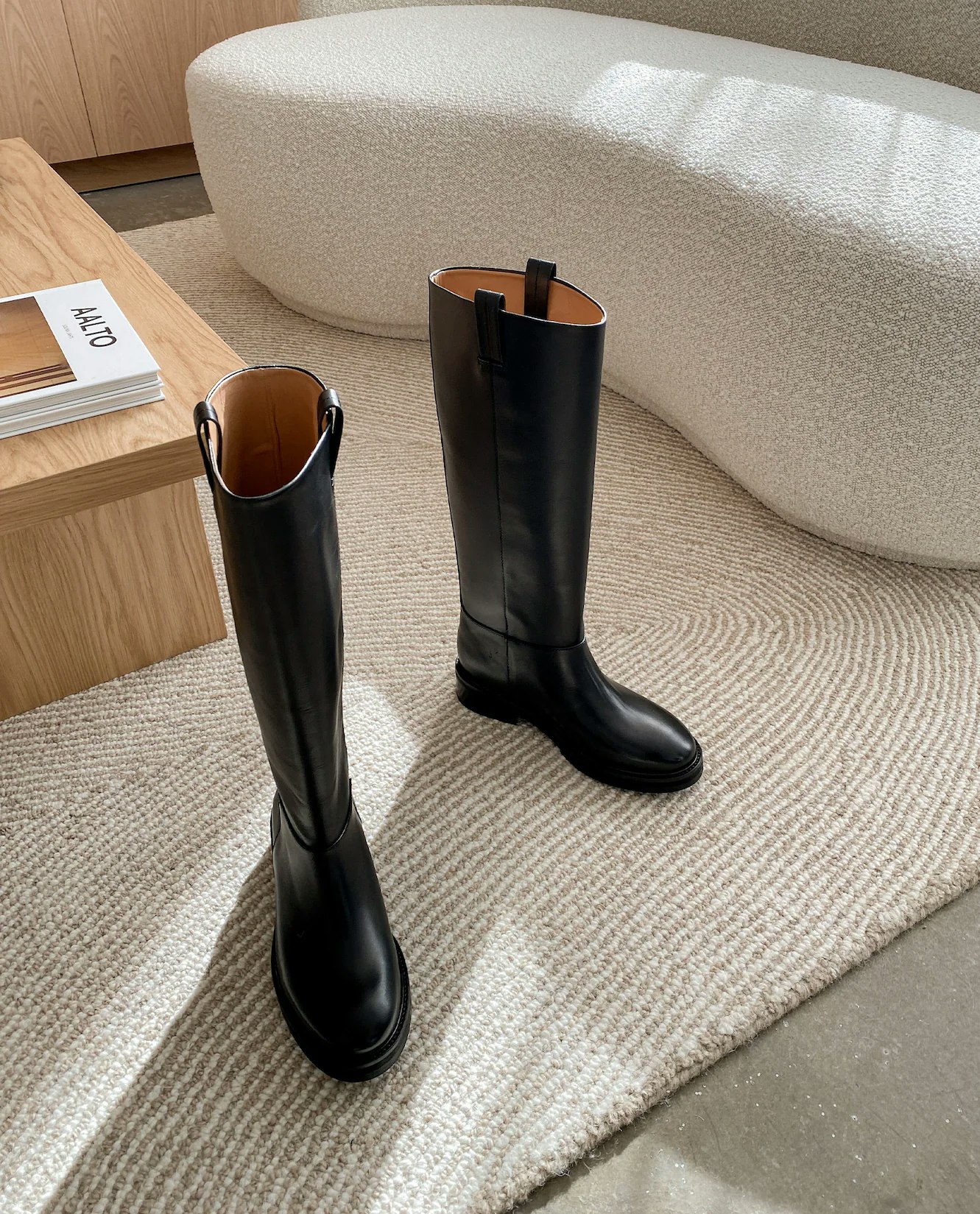 Frances Leather Black Flattered