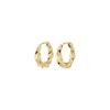 Taffy Recycled Medium Size Swirl Hoop Earrings Gold Pilgrim