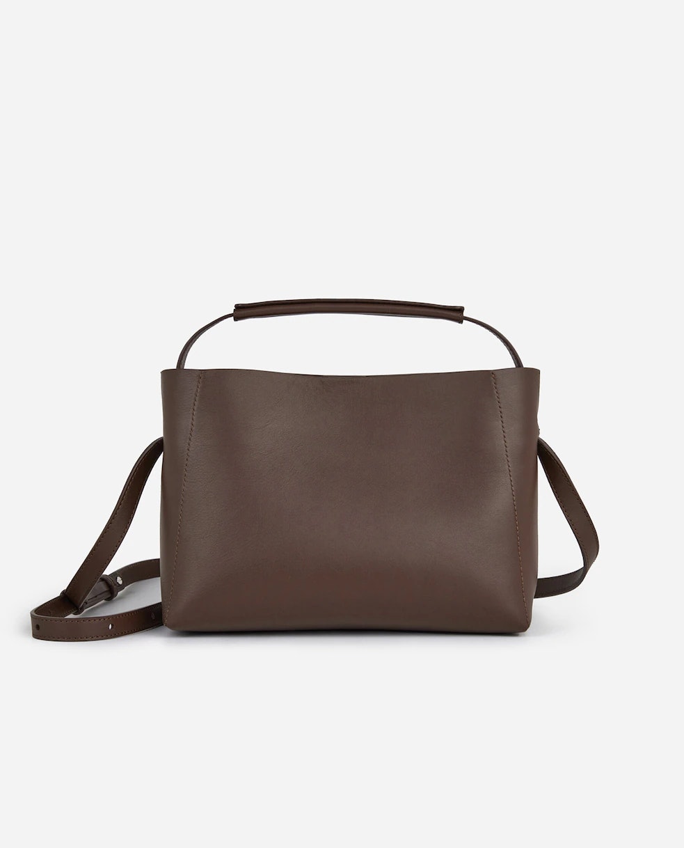 Hedda Grande Handbag Leather Chocolate Flattered