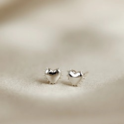 True Love Spike Heart Stud Earrings Silver Syster P