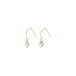 Lucia Recycled Crystal Earrings Gold Pilgrim