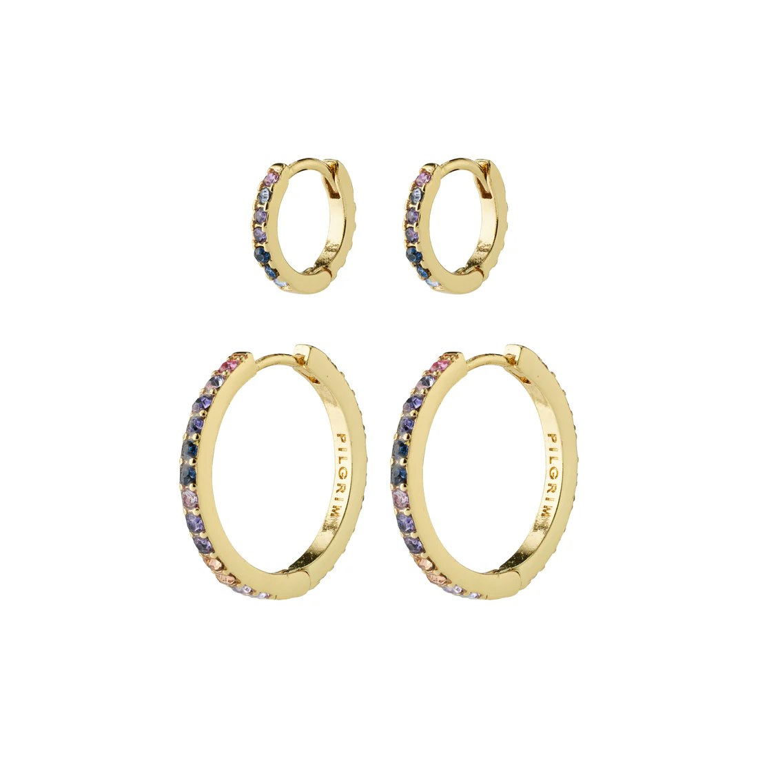 Reign Recycled Hoops 2-in-1 set Gold Pilgrim