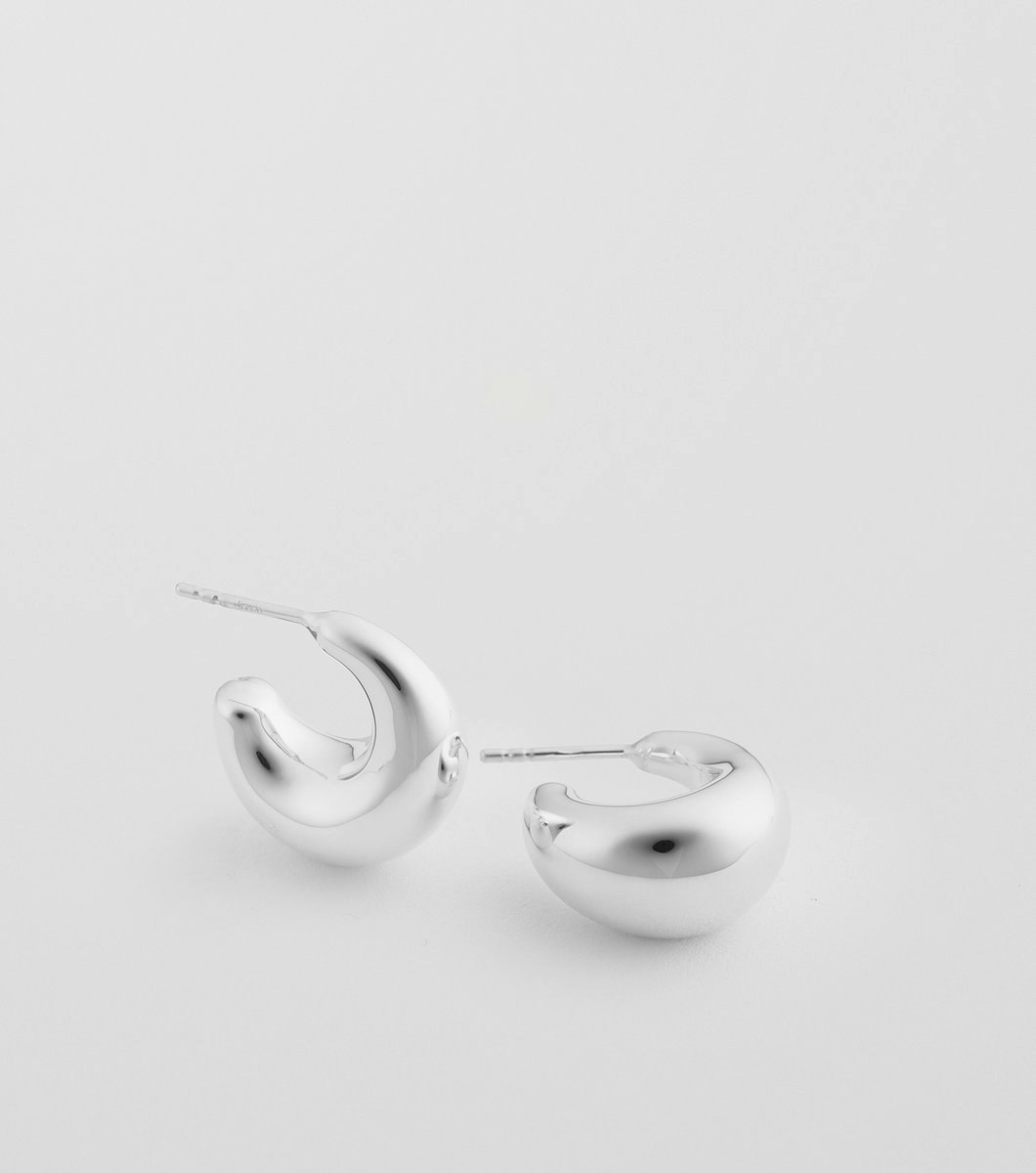 Bolded Little Sis Earrings Silver Syster P