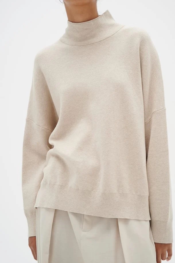 TenleyIW Stickad Pullover Taupe InWear