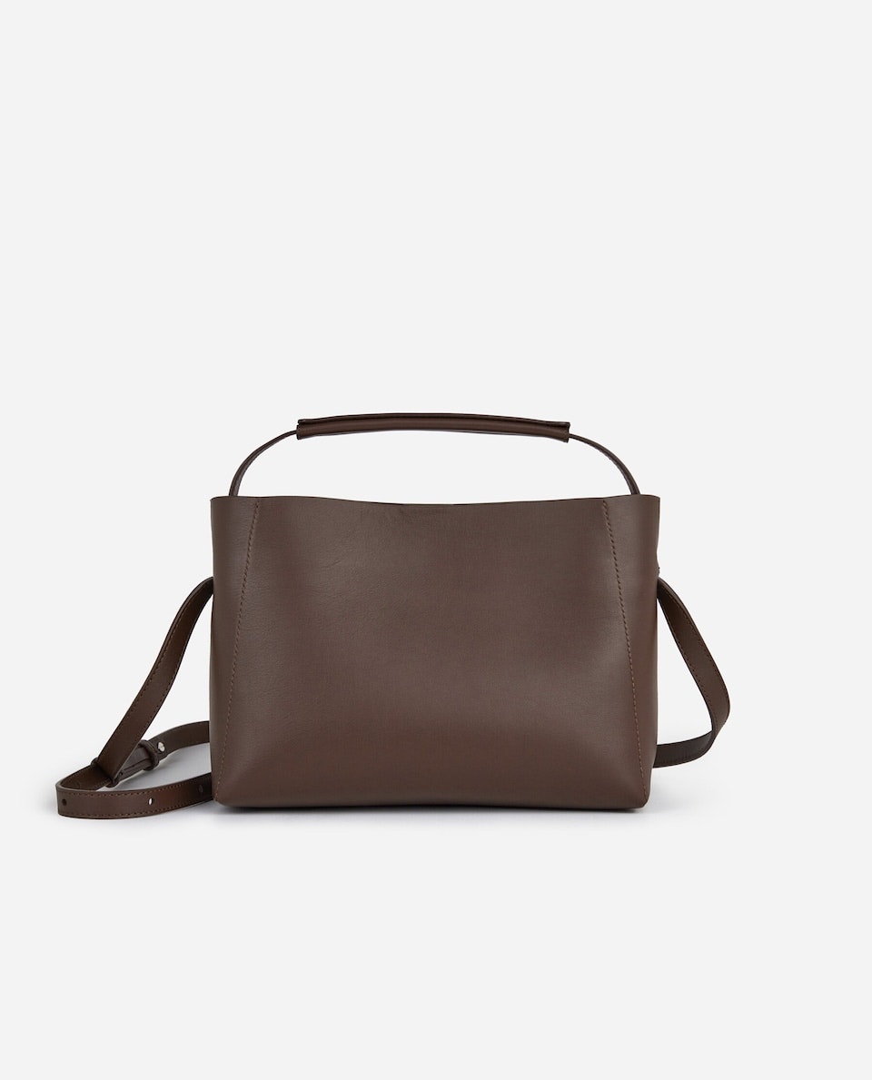 Hedda Midi Handbag Leather Chocolate Flattered