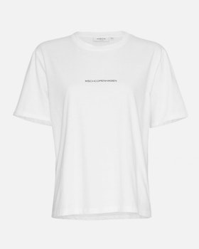 Terina Organic Small Logo Tee White/Black MSCH