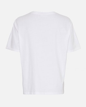 Terina Organic Small Logo Tee White/Black MSCH